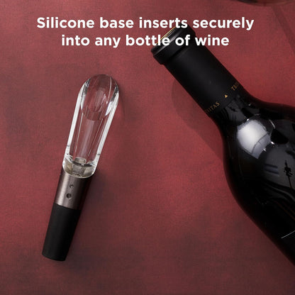 Rabbit W6127 Super (acero inoxidable, negro, transparente) Aireador de vino y vertedor
