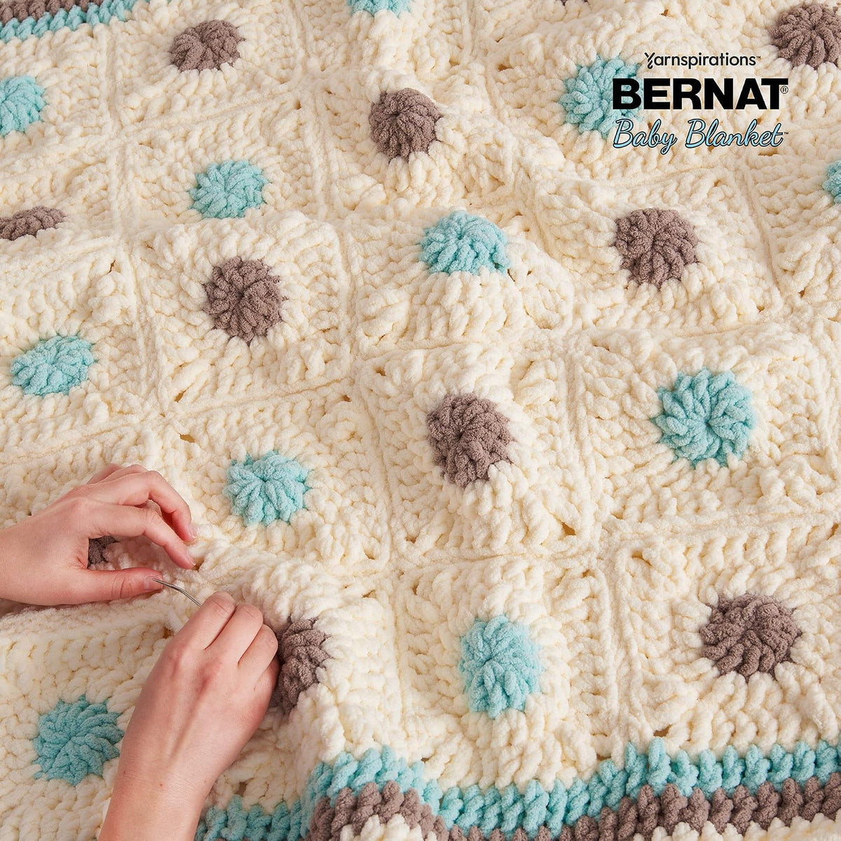Bernat Baby Blanket Yarn, 10.5 oz, Super Bulky 6 Gauge - Lilac Dove - Single Ball Machine Wash & Dry