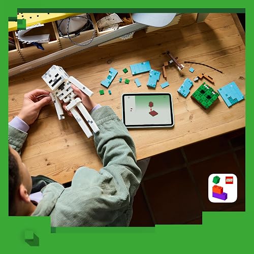 LEGO Minecraft El Esqueleto – Juguete para Construir y Decorar – Modelo en Kit – Set Basado en el Videojuego para Niños y Niñas a Partir de 10 Años – Figura de Esqueleto – 21594