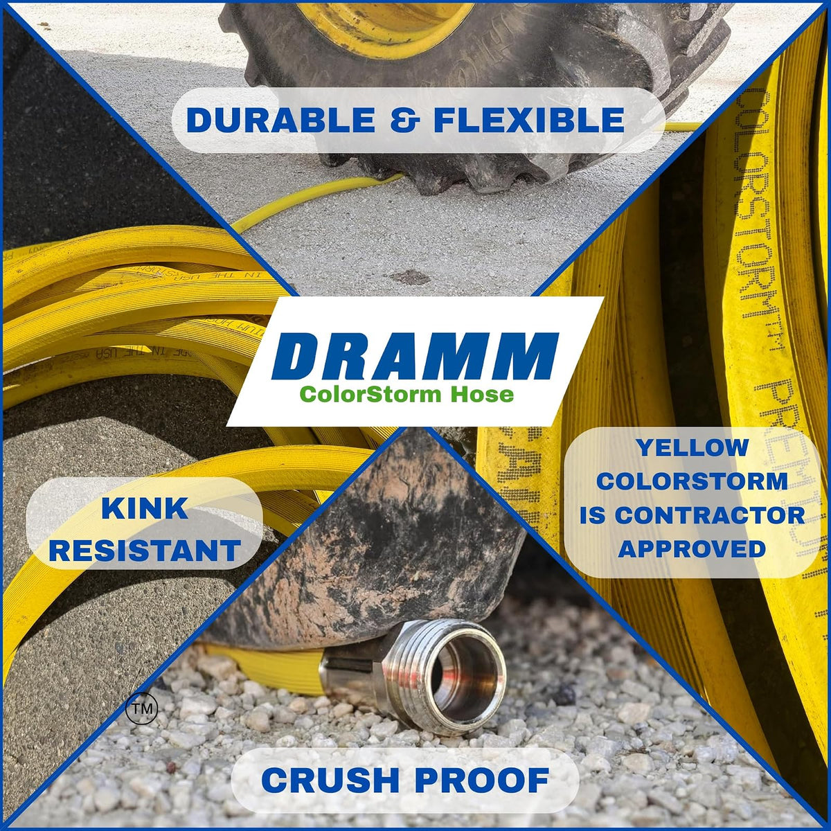 Dramm ColorStorm Premium Hule Manguera De Jardín 50-Foot por 5/8-inch diámetro, JEN-1789, Berry