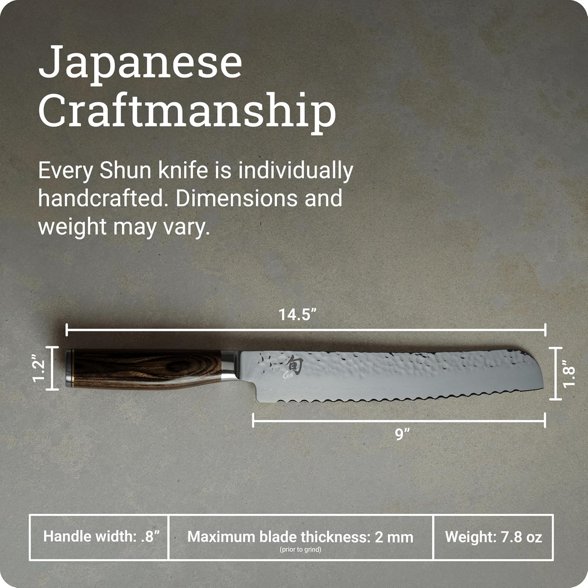 Shun Premier - Cuchillo para pan de 9 pulgadas