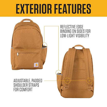 Carhartt 21l Classic Laptop Backpack, Water-resistant Pack W/ 15" Laptop Sleeve and Organizational Compartments Mochila 21L Unisex adulto