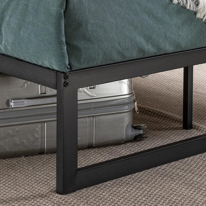 Zinus ABEL | Base de Cama Queen Quick Lock de Metal | Garantía de 5 años | Base de cama queen size con sistema Quick Lock de acero, patas laterales y espacio de almacenamiento bajo la base