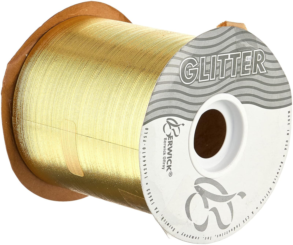Berwick FGB001-10050-B015 Cinta de purpurina cepillada de 4 pulgadas, dorado