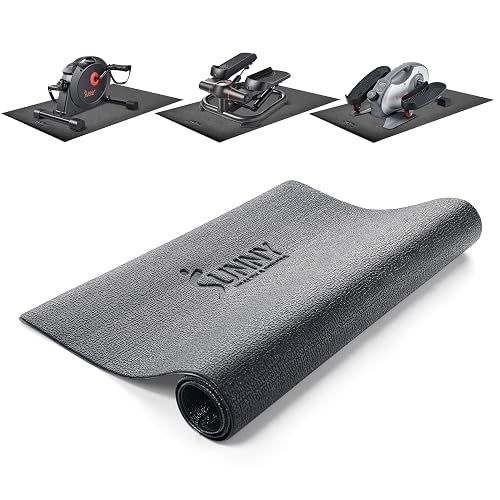Sunny Health & Fitness Tapetes para Equipamiento y Piso, 4 Tallas | Antideslizante, Protege Pisos y Equipos, Absorbe Vibración, Anti-Sudor, Espuma Alta Densidad, Diversos Tamaños