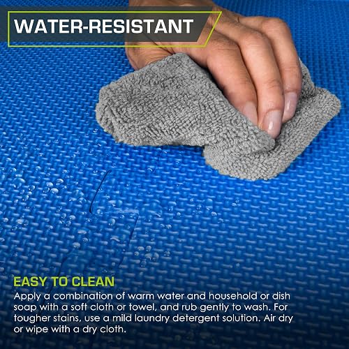 Prosourcefit - - Colchoneta extragruesa tipo rompecabezas de 1 pulgada, baldosas entrelazadas de espuma EVA para proteger, suelo de entrenamiento acolchado para el hogar