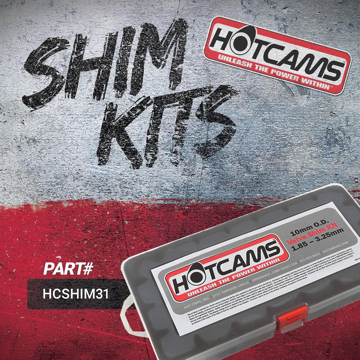 Hot Cams Kit Completo de cuñas de válvula HCSHIM31 de 10 mm para Varias KTM Adventure Street Super Duke y Enduro Dirt Bikes