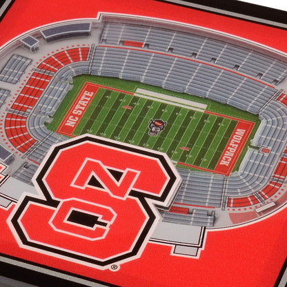 YouTheFan Posavasos 3D NCAA StadiumView 4 Capas Acrlico Rojo
