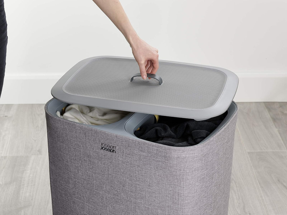 Joseph Joseph Tota - Canasta separadora de ropa (90 litros), color gris