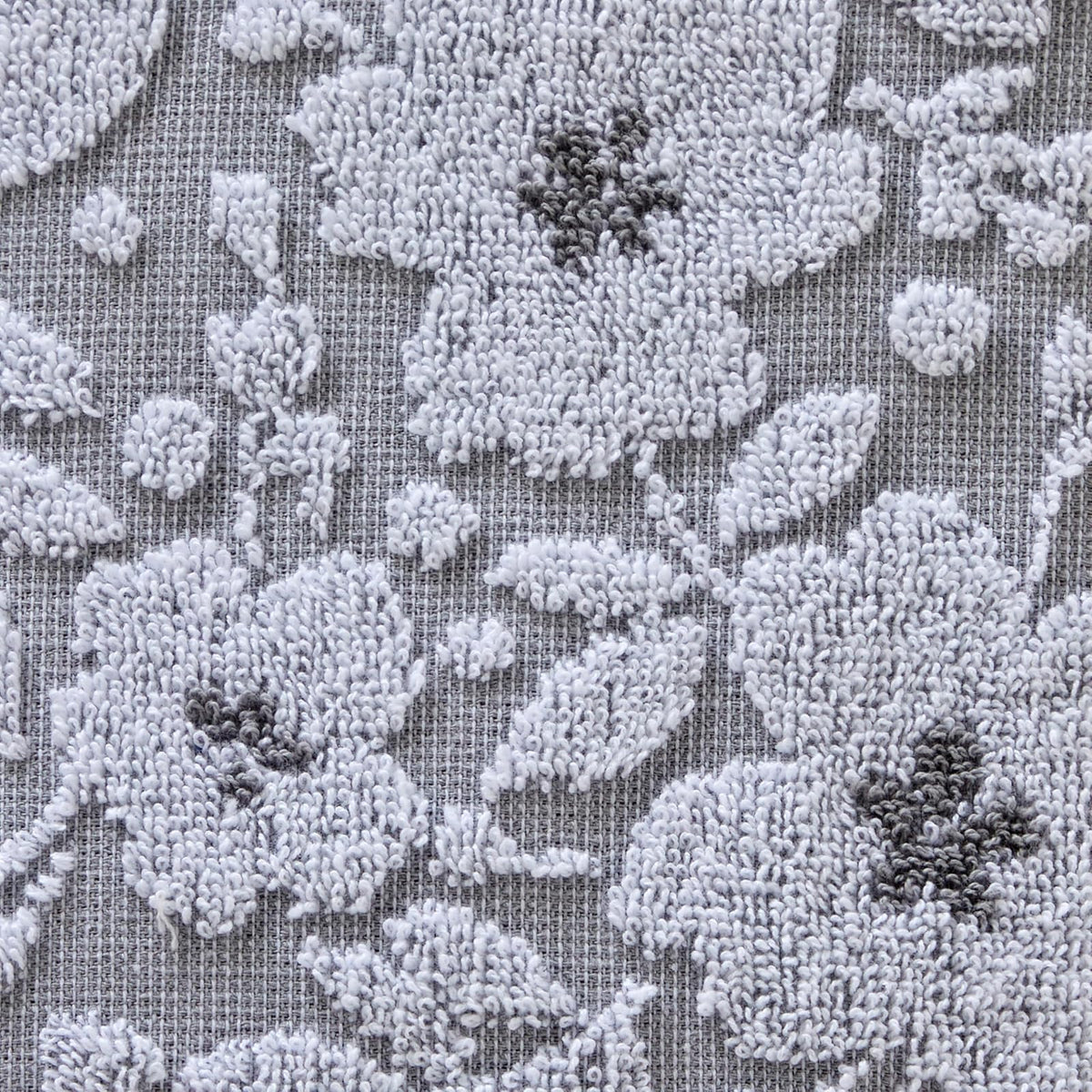 SKL Home - Juego de Toallas de Mano de Jacquard Floral, Gris, 2 Unidades
