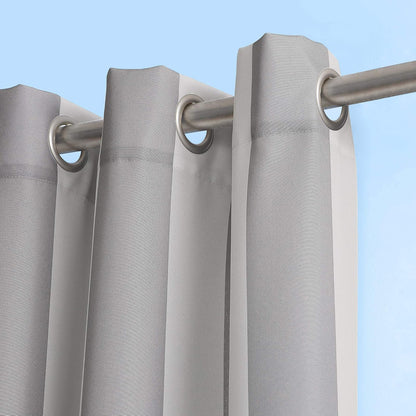 Sun Zero Valencia - Paquete de 2 Paneles de Cortinas con Ojales para Interiores y Exteriores, protección UV, eficiencia energética, 54 x 84 Pulgadas, Color Gris