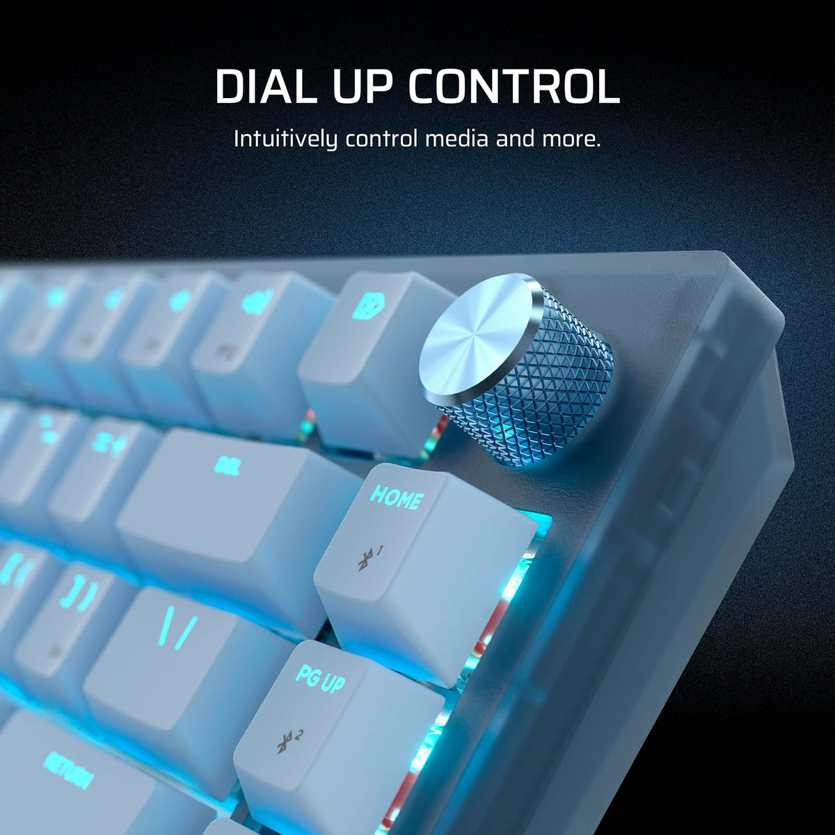 Corsair K65 Plus Teclado mecánico inalámbrico 75% RGB intercambiable en caliente para Mac y iPad – Interruptores lineales MLX Red v2 prelubricados, amortiguamiento de sonido – Diseño QWERTY NA, blanco