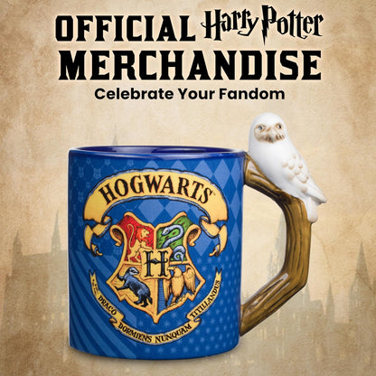 Silver Buffalo Harry Potter Hogwarts House - Taza de cerámica con mango en forma, 597 ml, color azul