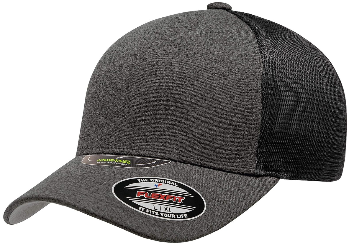 Flexfit Flexfit Melange Unipanel Trucker Cap Gorra de béisbol Unisex Adulto - G-XL - Gris oscuro - Negro