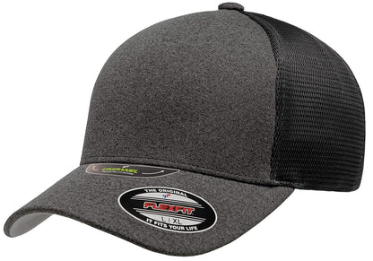 Flexfit Flexfit Melange Unipanel Trucker Cap Gorra de béisbol Unisex Adulto - G-XL - Gris oscuro - Negro
