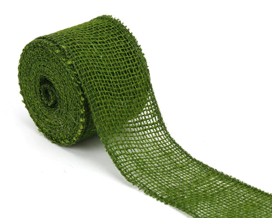 Kel-Toy Cinta arpillera de Yute de Alta Calidad, 2.5 Inch, Olive Green