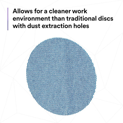 3M Xtract Net Disc 310W, 120+, 5 pulgadas, troquel 500X, paquete de 50 discos de lijado de gancho y bucle, prácticamente sin polvo, opción de valor para metal, madera, compuestos, eliminación de stock