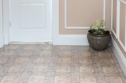 Nexus - Azulejos autoadhesivos de vinilo de 12 pulgadas, 20 azulejos, 12 x 12 pulgadas, patrón de rosas españolas, despegar y pegar, suelos de bricolaje para cocina, comedor, dormitorios y baños por