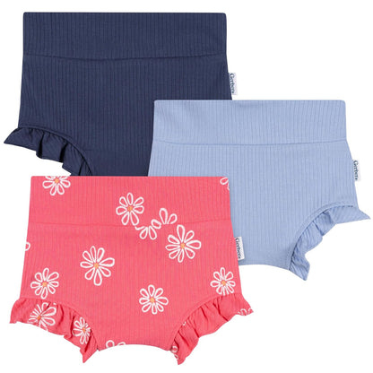 Gerber Paquete de 3 Pantalones Cortos de Burbujas Pantalones Cortos para Bebé-Niñas