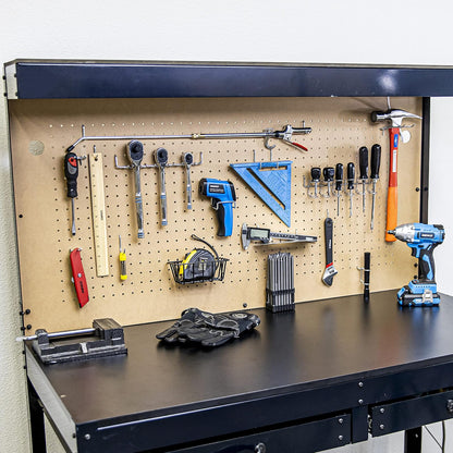 HILTEX 53108 Metal Pegboard Hooks and Accessories Set | 100 Piece | Hanging Tool Set for Garage Organization | Great for Wall Hanging and Shelving, Tool Storage, Craft Organizing
