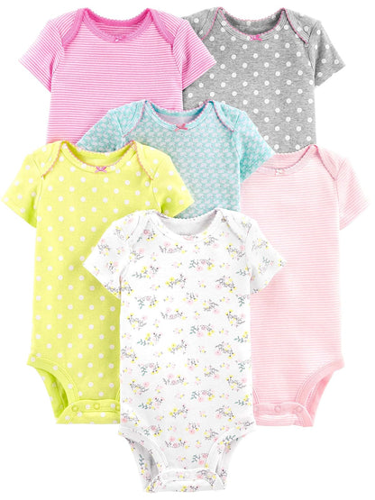 Simple Joys by Carter's 6-pack Short-sleeve Bodysuit BodyBebé-Niñas