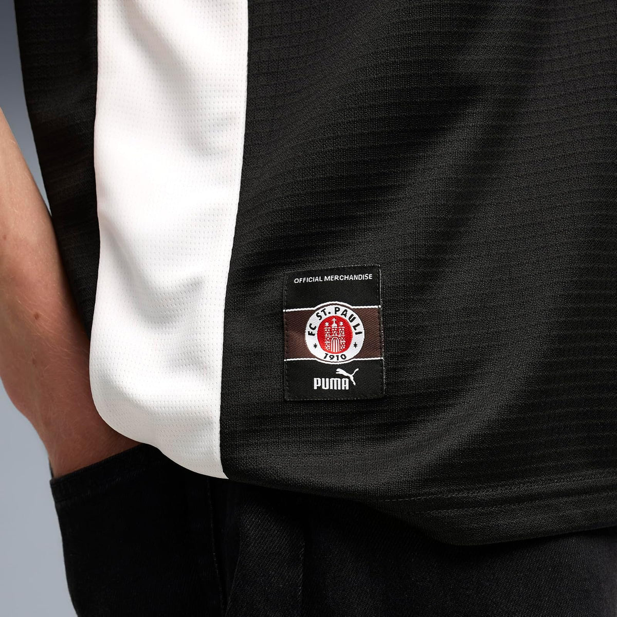 Puma FC St. Pauli Retro Jersey para Hombre, Puma Negro-Puma Blanco