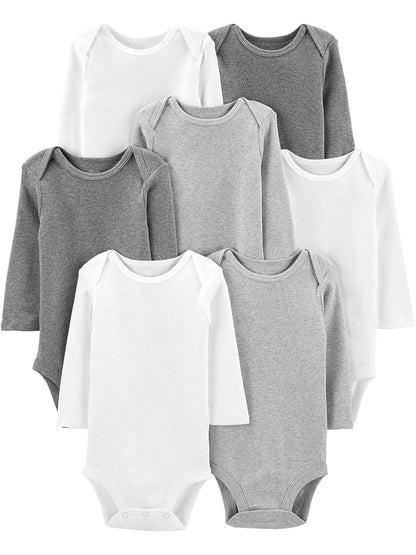 Simple Joys by Carter's Body de manga larga con 7 unidades. Camiseta interior para bebés niños