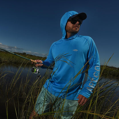 Aftco Jersey Samurai Hooded, Color Azul