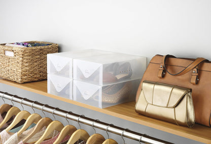 Whitmor - 6362-2691-4 Caja de zapatos para mujer Clear Vue Collection, juego de 4