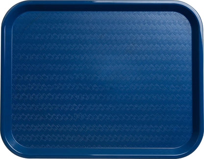 Carlisle Bandeja de Plástico para Cafetería, Antideslizante - Azul - 14" x 18" - Cafe® (paquete de 12)