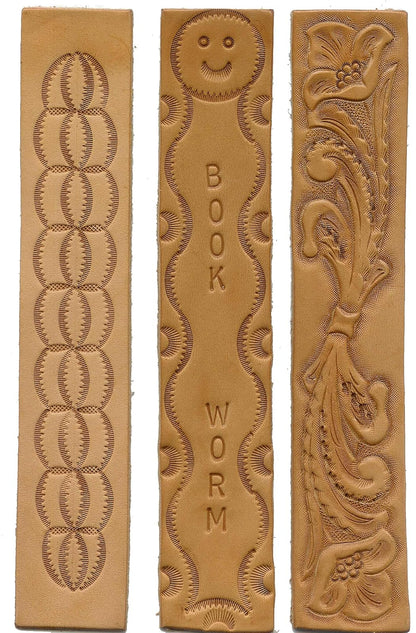 Realeather C0138-08 - Marcadores para artesanía en Piel, 7 x 1.25 Pulgadas, Color Natural, Paquete de 8