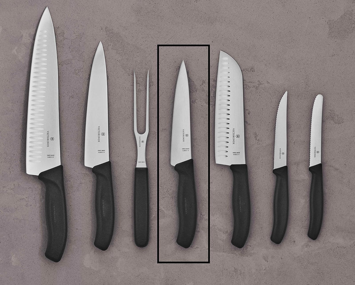 Victorinox 6.8003.15G Cuchillo De Cocina, 15 Cm, Negro