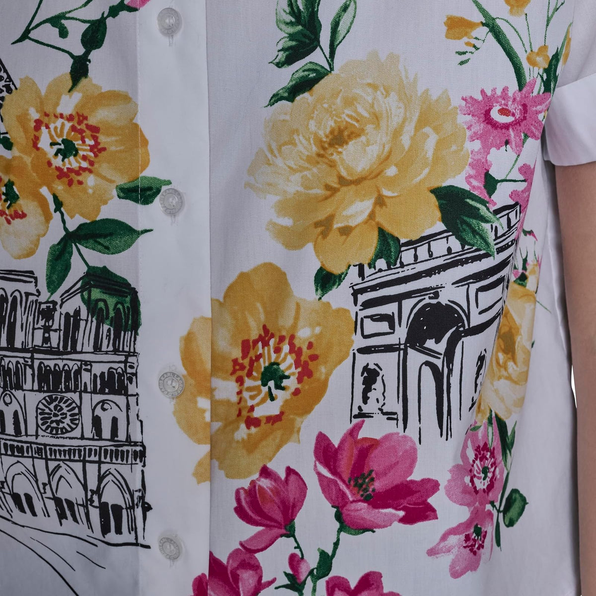 Karl Lagerfeld - Blusa Pop con diseño de Flores para Mujer