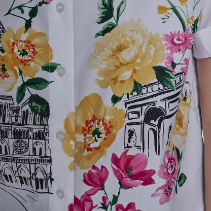 Karl Lagerfeld - Blusa Pop con diseño de Flores para Mujer
