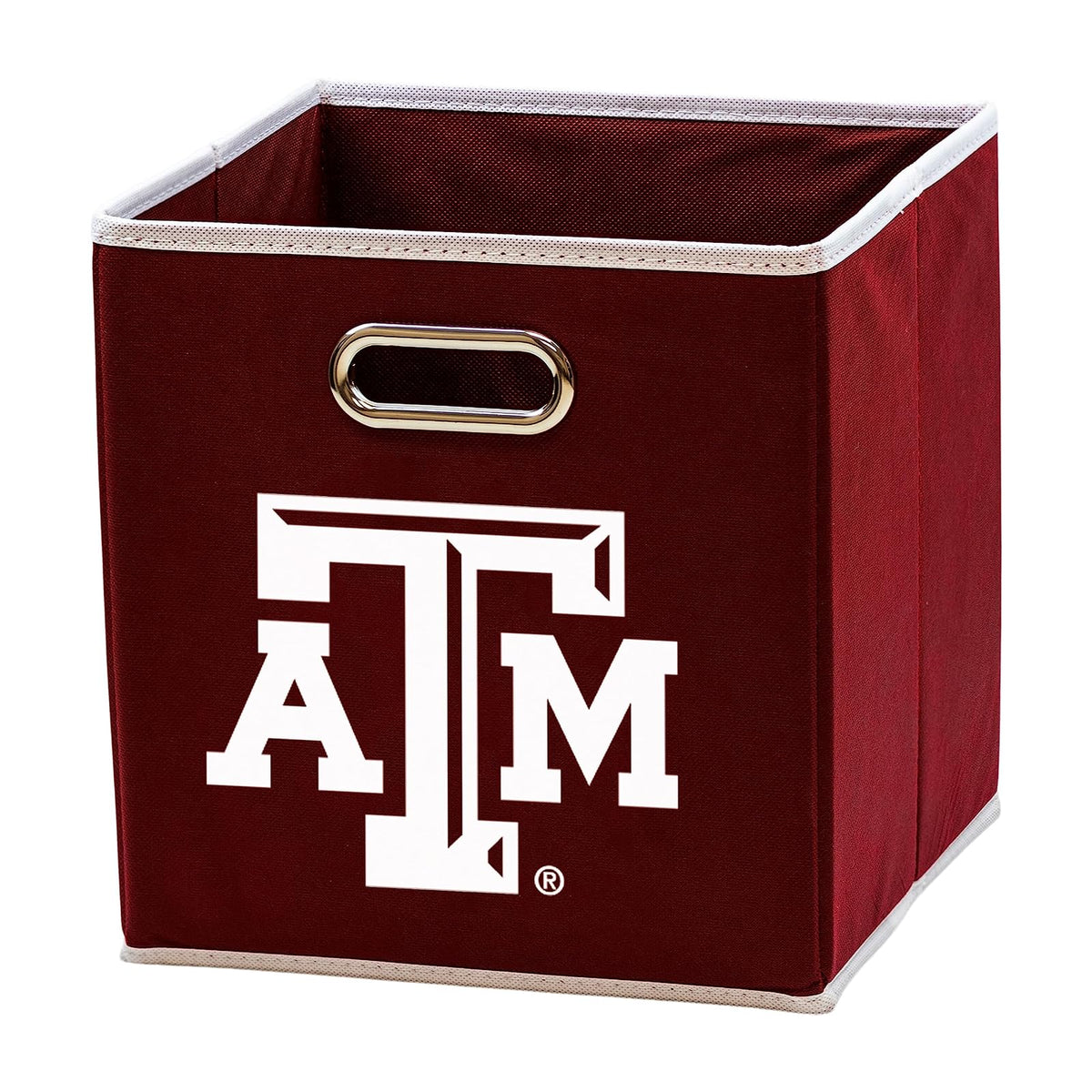 Franklin Sports NCAA College Team - Cubos de Almacenamiento de Tela Hechos para Adaptarse a organizadores de contenedores de Almacenamiento (11 x 10.5 x 10.5) - Texas A&M Aggies