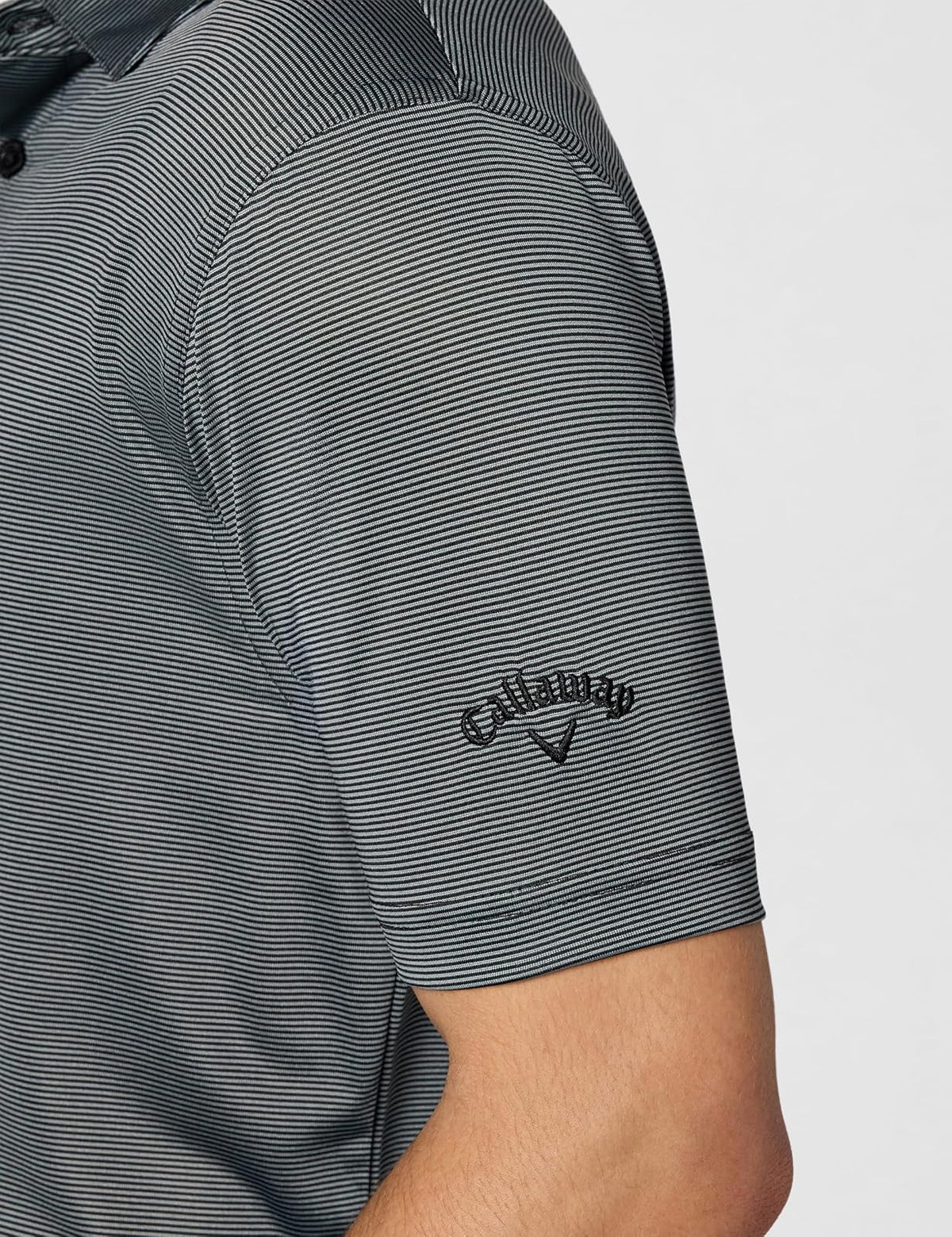 Callaway Polo de Golf de Manga Corta con Rayas Finas para Hombre
