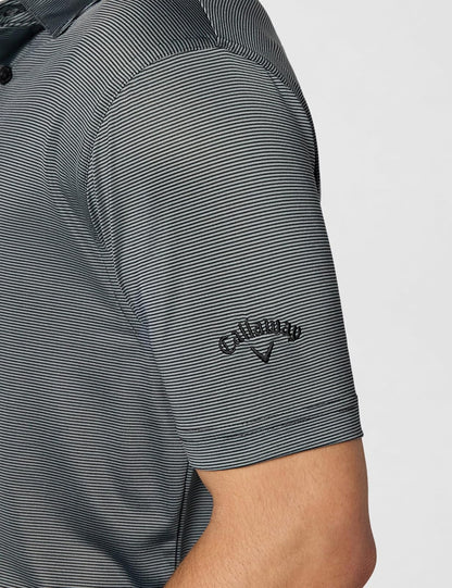 Callaway Polo de Golf de Manga Corta con Rayas Finas para Hombre