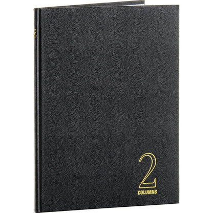 Wilson Jones Hardbound Accounting Journal, 9.25 x 7 Inches, 2 Columns, 80 Pages, 30 Lines per Page, Black (W74102A)