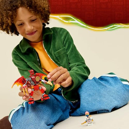 LEGO Ninjago Pack de Combate: Mech Dragón de Kai – Mech de Juguete – Juego con 3 Minifiguras, Entre Ellas Kai y Sora – Set de Construcción para Niños y Niñas Desde 6 Años – 71851