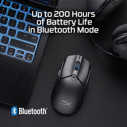 HyperX Mouse Pulsefire Haste 2 Core Inalámbrico - para Juegos/Gaming, Batería de Larga duración, Ligero, Sensor de núcleo Personalizado, Conectividad inalámbrica Dual, Negro (8R2E6AA)
