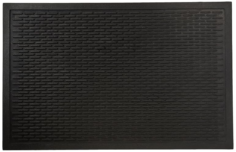 Tapete de Entrada de Hule Aqua Trap 55x85cm -Ecológico -Material Reciclado -Caucho de Alta Resistencia -Antiderrapante -Ideal para Retener la Humedad y Suciedad -Uso Rudo para Interior y Exterior