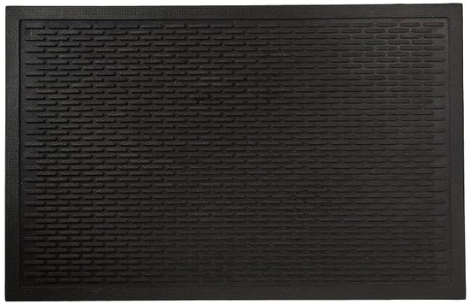 Tapete de Entrada de Hule Aqua Trap 55x85cm -Ecológico -Material Reciclado -Caucho de Alta Resistencia -Antiderrapante -Ideal para Retener la Humedad y Suciedad -Uso Rudo para Interior y Exterior