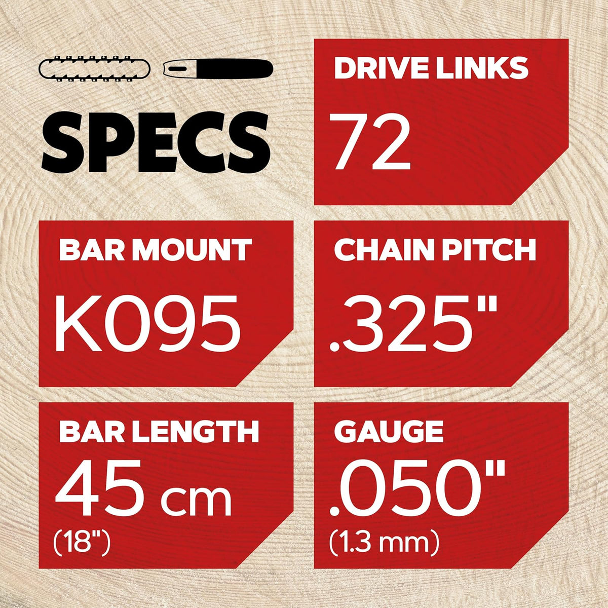 Oregon Cutting Systems 584408 SpeedCut 95TXL Bar/Chain Combination, 18-In. - Quantity 1