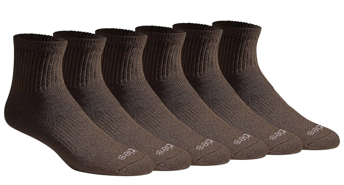 Dickies Calcetines Dri-Tech Control de Humedad para Hombre - XL - Essential Worker Brown (6 pares)