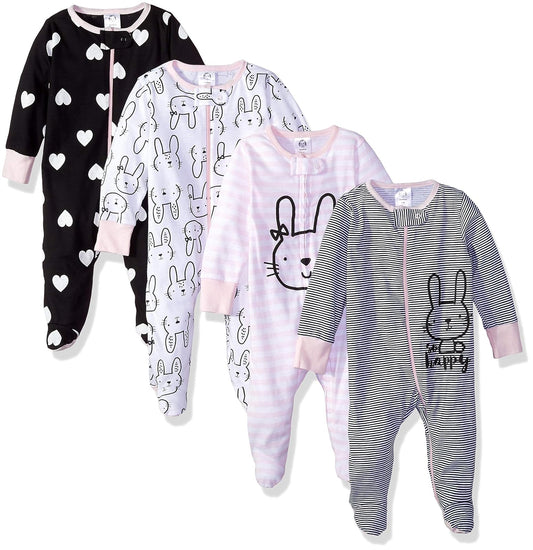 Gerber Paquete de 4 mamelucos Sleep 'N Play Dormir para bebés y niños pequeños bebés niñas