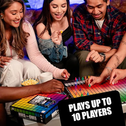 USAopoly PA135-725-002000-04 Tonos y Tacos, Juego de adivinación de Colores Vibrantes, para la Noche de Juegos Familiares, Conecta Pistas y Colores Juntos, 480 Cuadrados de Colores para adivinar