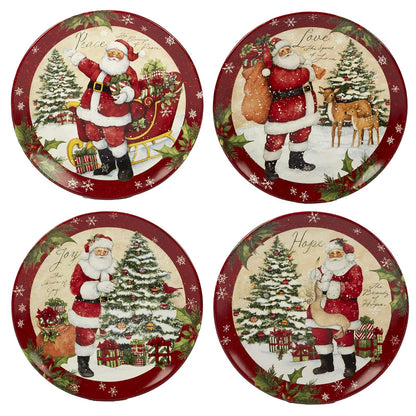 Certified International 89127 - Vajilla (16 piezas, 4 piezas, talla única), diseño de deseos navideños