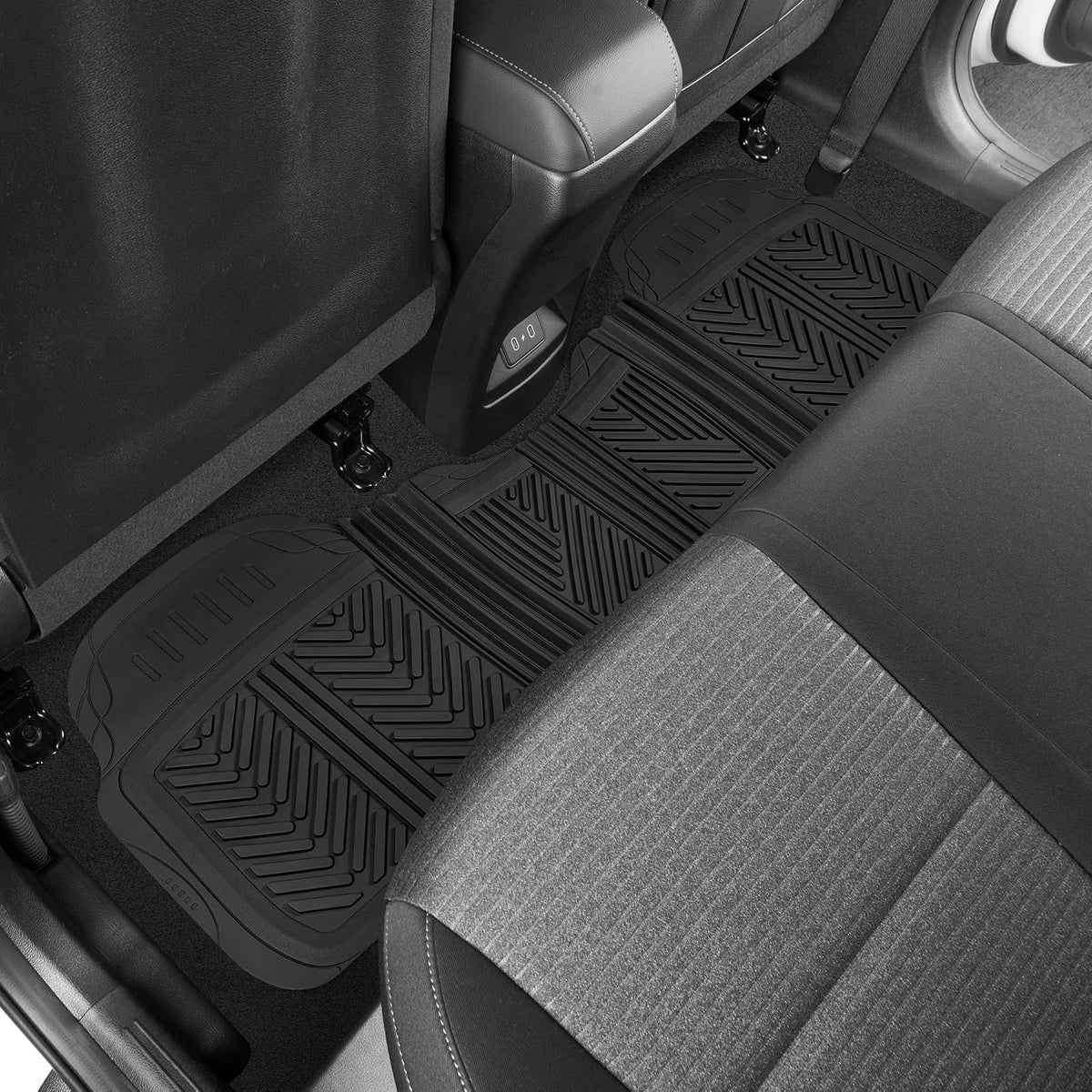 Motor Trend flextough Baseline - Heavy Duty Alfombrillas de Goma, 100% sin Olor y última intervensión de BPA, para Todo Tipo de Clima, Color Negro, Negro