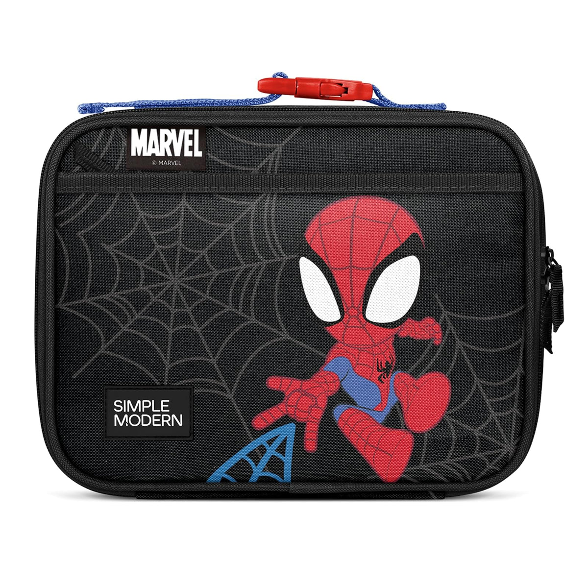 Simple Modern Fiambrera Infantil Reutilizable con Bolsillos, 4 L - Polyester - Marvel: Spidey Kid