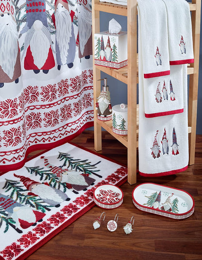 Avanti Linens - Funda para Caja de pañuelos, Elementos Esenciales de baño de Resina, Decoraciones de Navidad Ideales (colección de gnomos de Navidad)